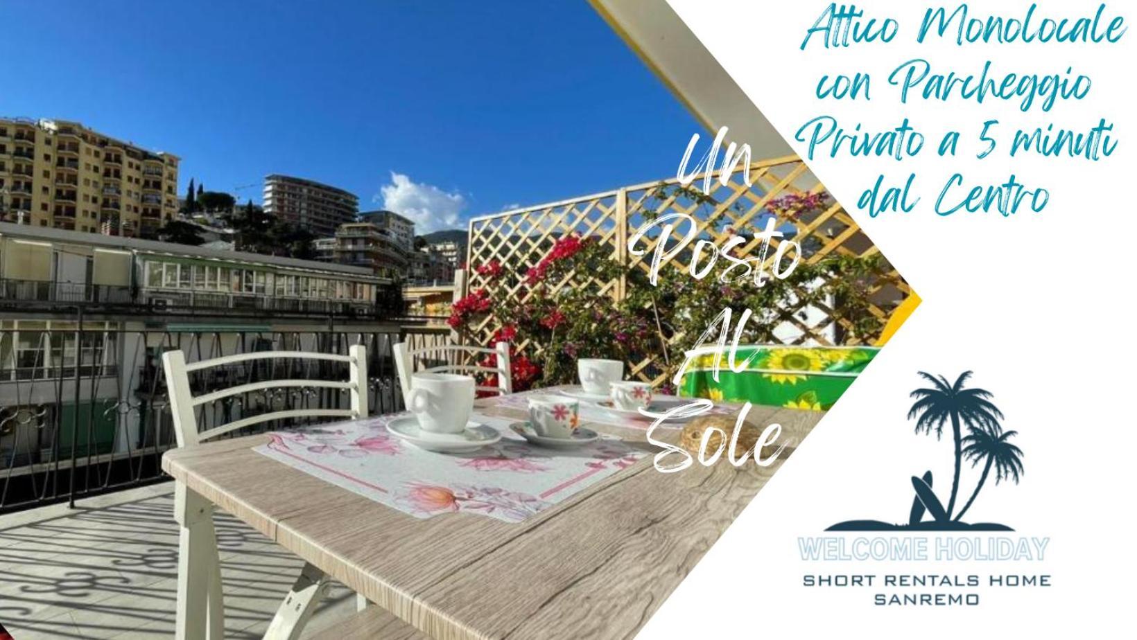 Wh - Un Posto Al Sole - Attico Monolocale Con Parcheggio Gratuito - 5 Minuti Dal Centro - Wifi Apartment Sanremo Exterior photo